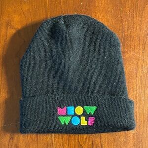Black Meow Wolf Beanie